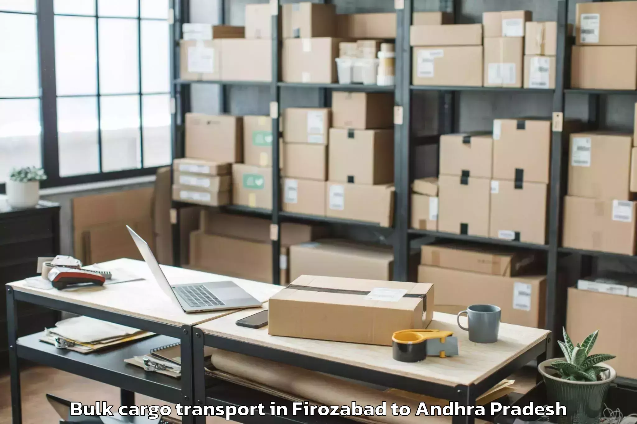 Quality Firozabad to Akasahebpeta Bulk Cargo Transport